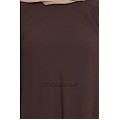 Simple Umbrella abaya with frills on sleeves- Coffee-Brown Simple Umbrella abaya with frills on sleeves- Coffee-Brown